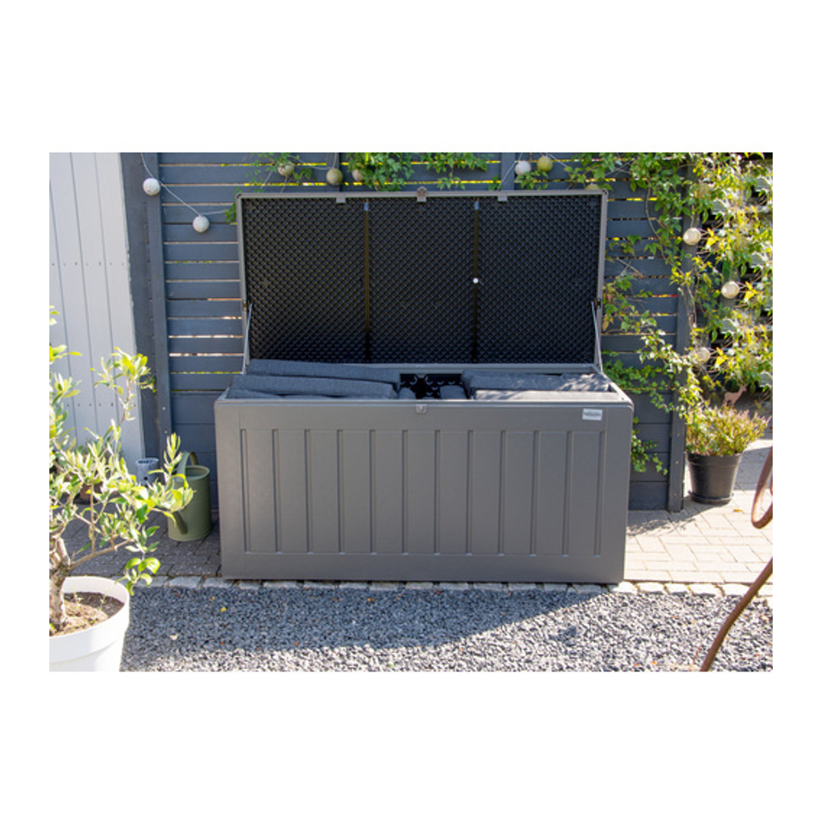 BELLAVISTA Auflagenbox AIK grau, Volumen 830L, B/H/L: 78 x 79 x 160 cm, UV-beständig - Bild 8