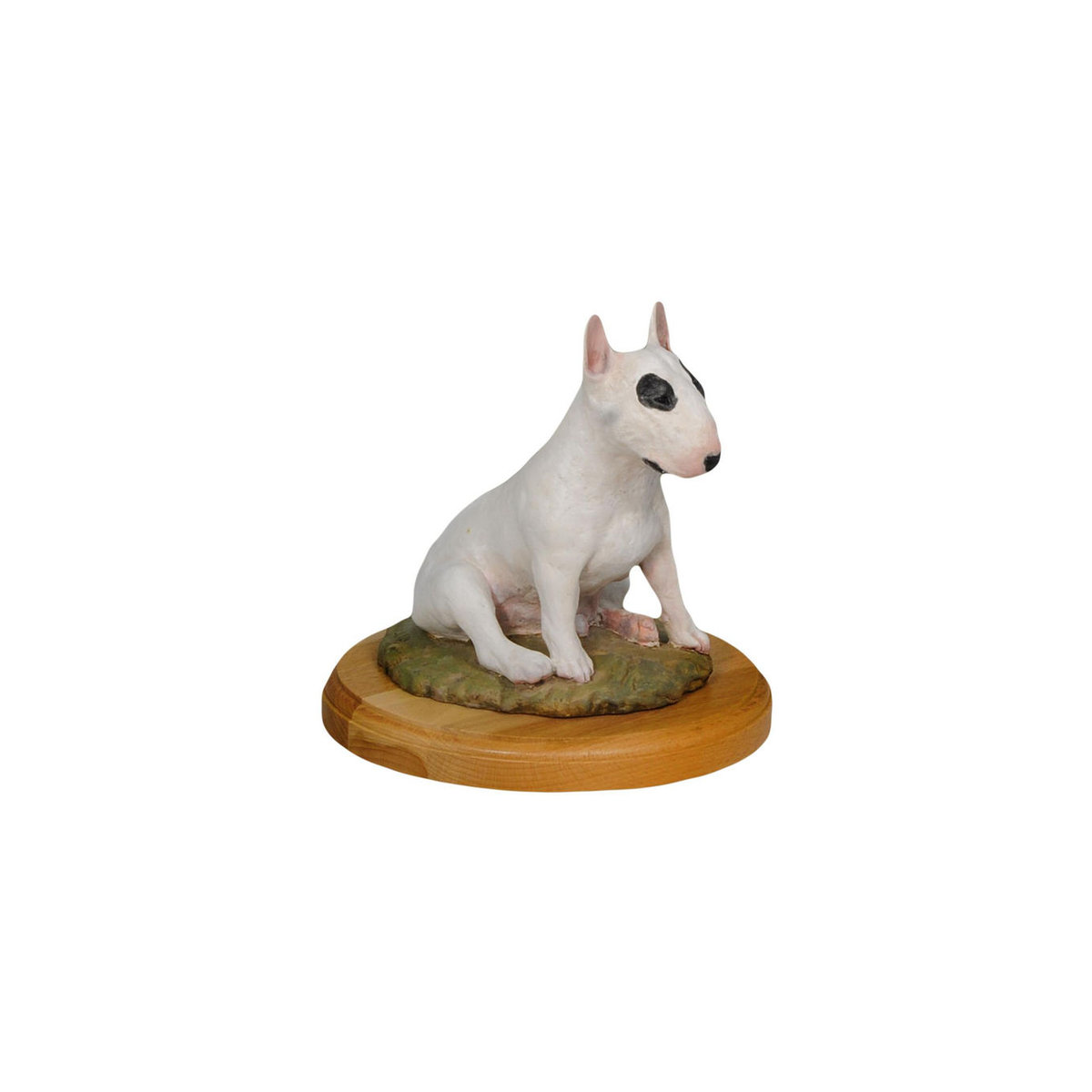 Bemalte Bullterrier Figur Bully I von Art-Dog in Weiß aus Kunstharz - Bild 2