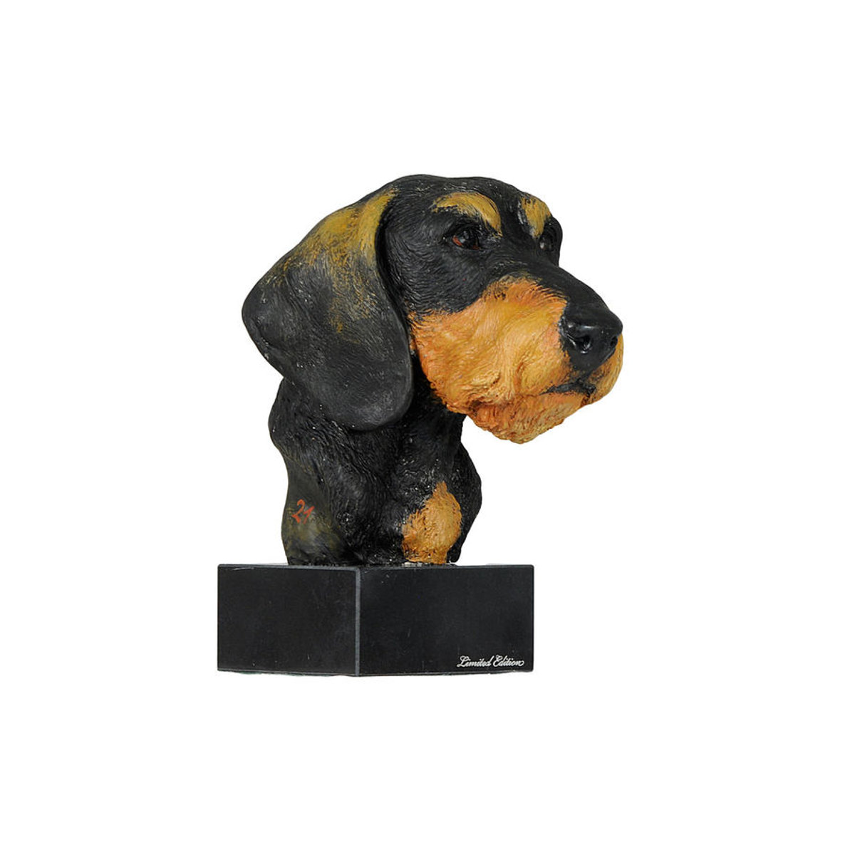 Bemalte Dackel Rauhaar Figur aus Kunstharz von Art-Dog in Mehrfarbig - Bild 5