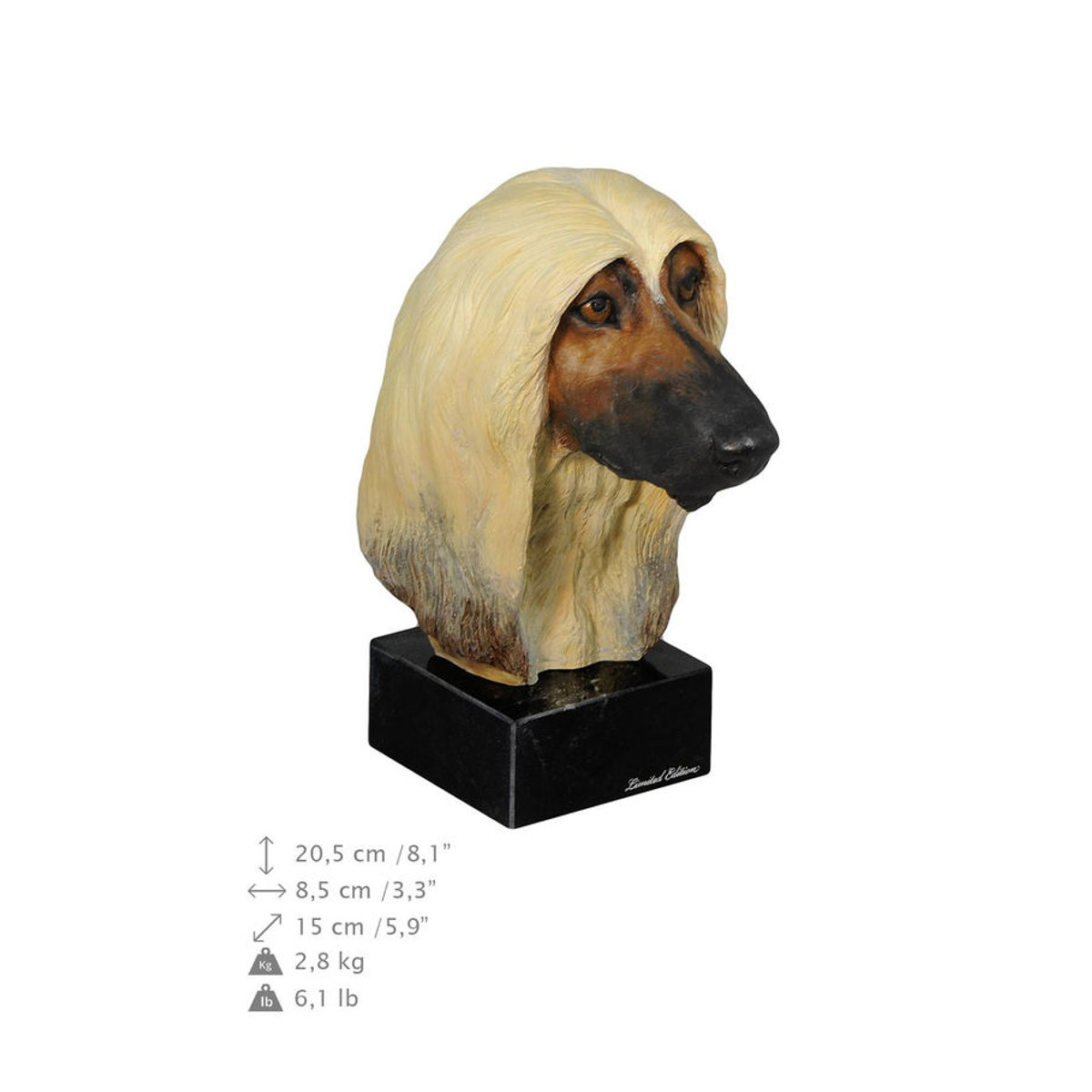 Bemalte Statue Afghanischer Windhund Tazi von Art-Dog in Bronze und Beige aus Kunstharz im Art Déco Stil - Bild 2