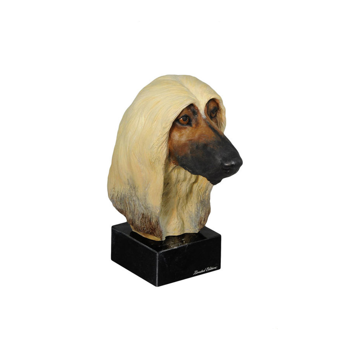 Bemalte Statue Afghanischer Windhund Tazi von Art-Dog in Bronze und Beige aus Kunstharz im Art Déco Stil - Bild 3