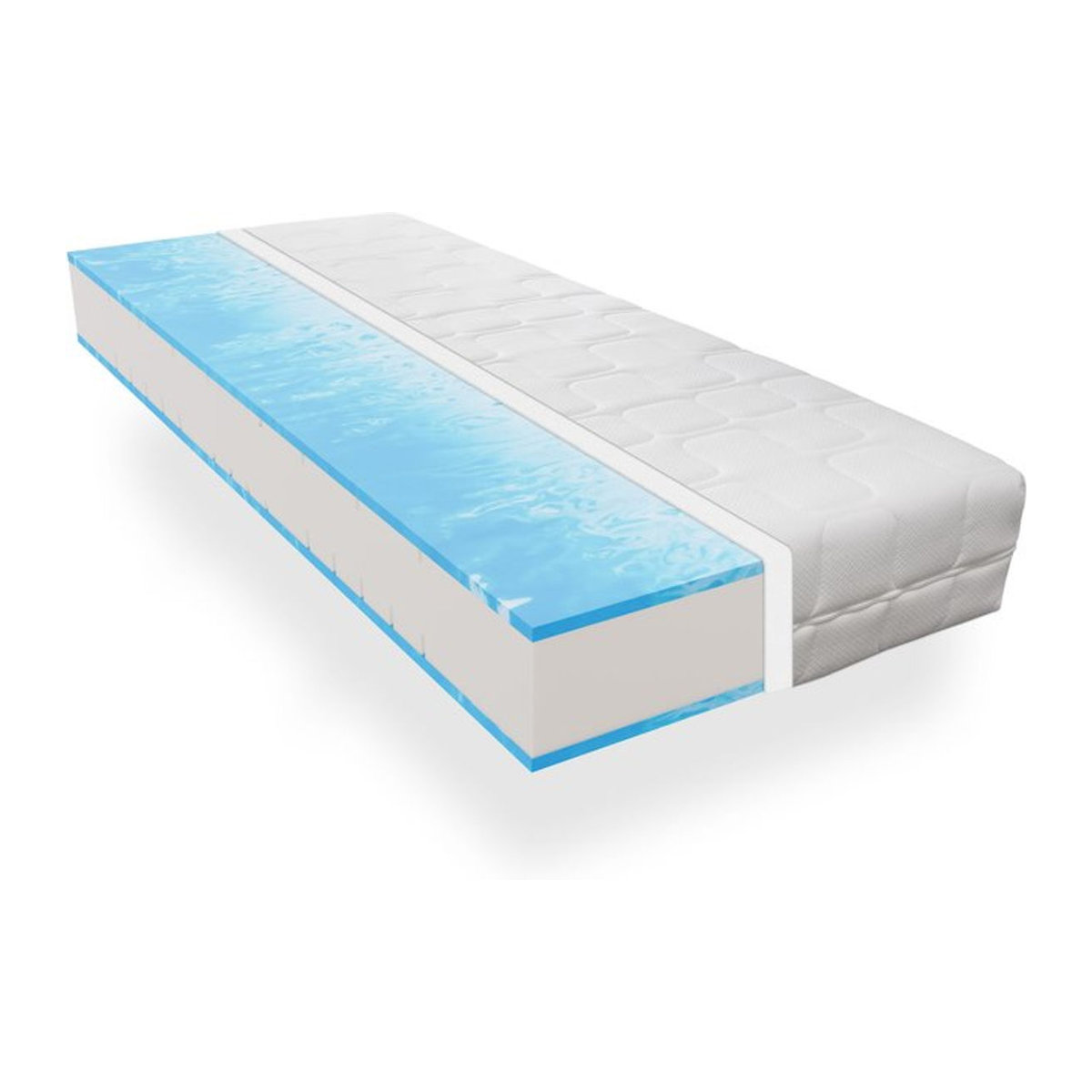 BeMeo Gel Kaltschaummatratze Blau B/T: 140 x 200 cm, Höhe: 24 cm - Bild 1