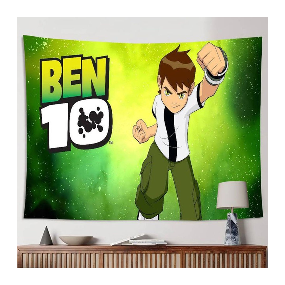 Ben 10 Fotohintergrund für Kindergeburtstage in Mehrfarbig - Bild 1