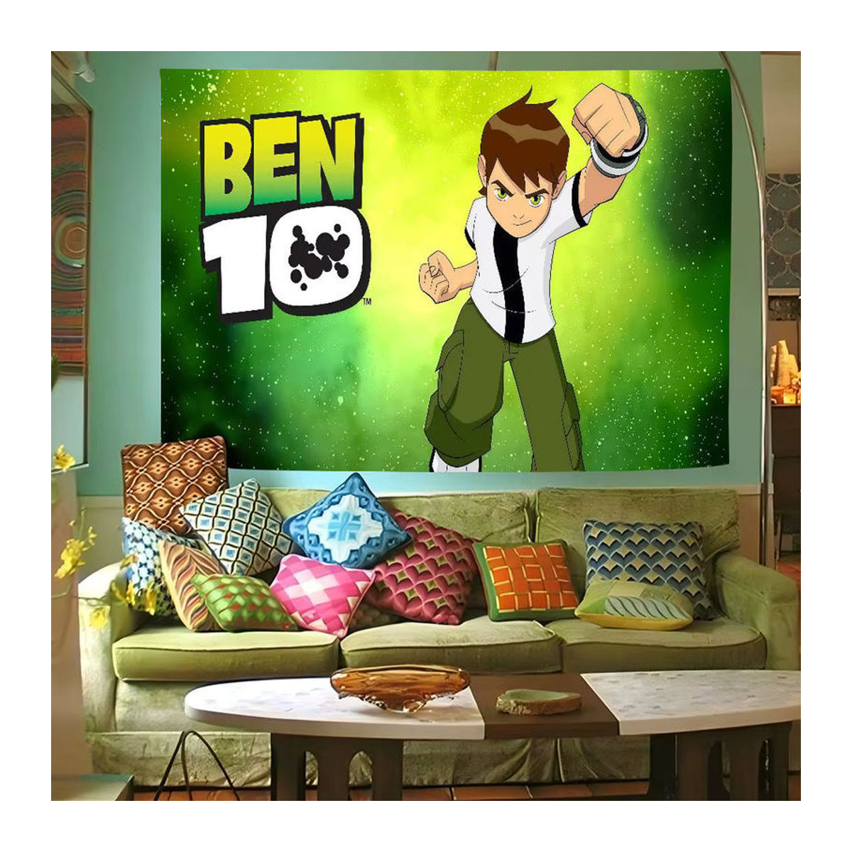Ben 10 Fotohintergrund für Kindergeburtstage in Mehrfarbig - Bild 4