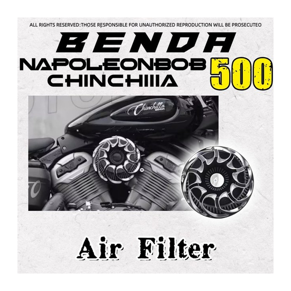BENDA Retro Turbinenluftfilter aus Metall in Silber für dekoratives Zubehör - Bild 1