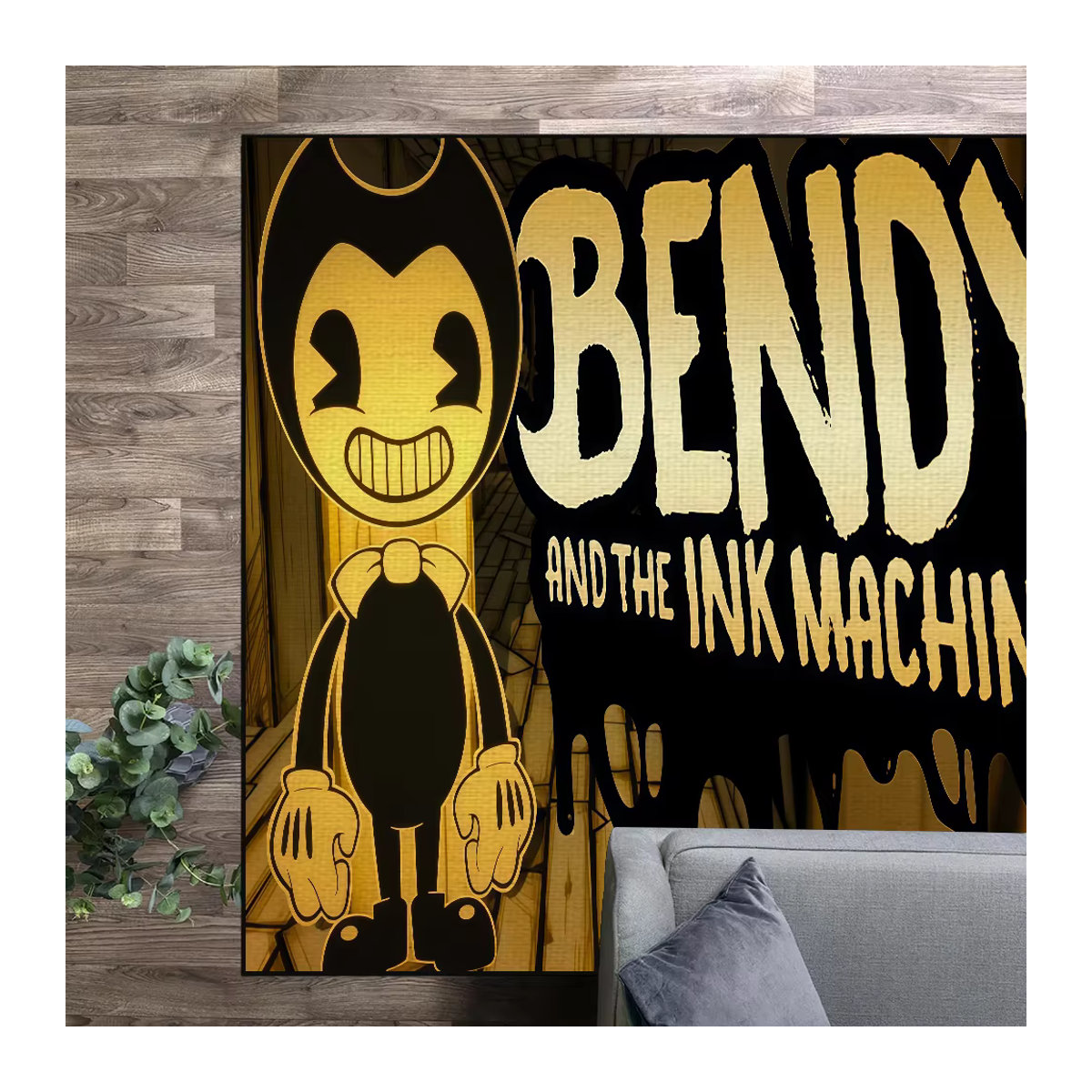 Bendy und die Tintenmaschine Mehrfarbige Bodenmatte als dekorativer Teppich für Wohnzimmer, Schlafzimmer oder Bad - Bild 2