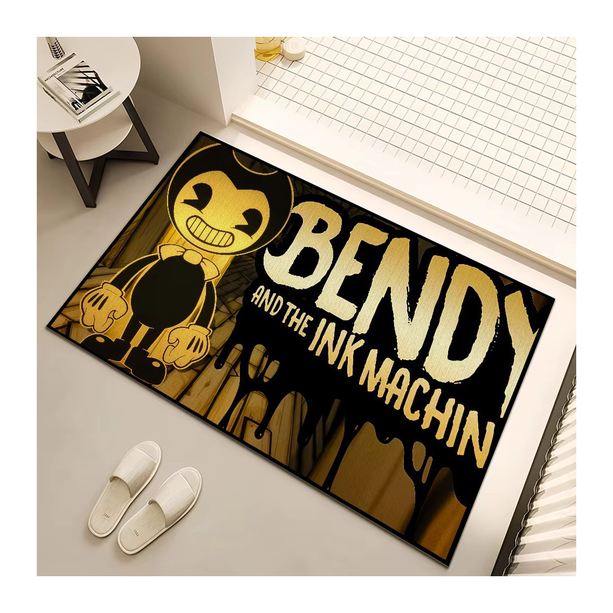 Bendy und die Tintenmaschine Mehrfarbige Bodenmatte als dekorativer Teppich für Wohnzimmer, Schlafzimmer oder Bad - Bild 5