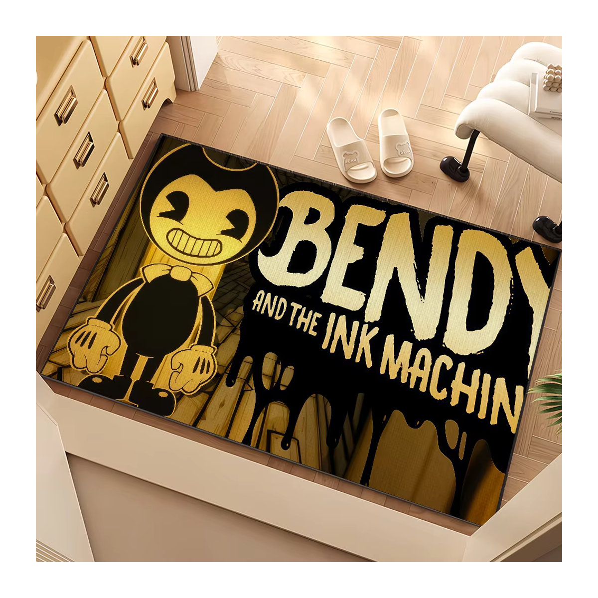 Bendy und die Tintenmaschine Mehrfarbige Bodenmatte als dekorativer Teppich für Wohnzimmer, Schlafzimmer oder Bad - Bild 6