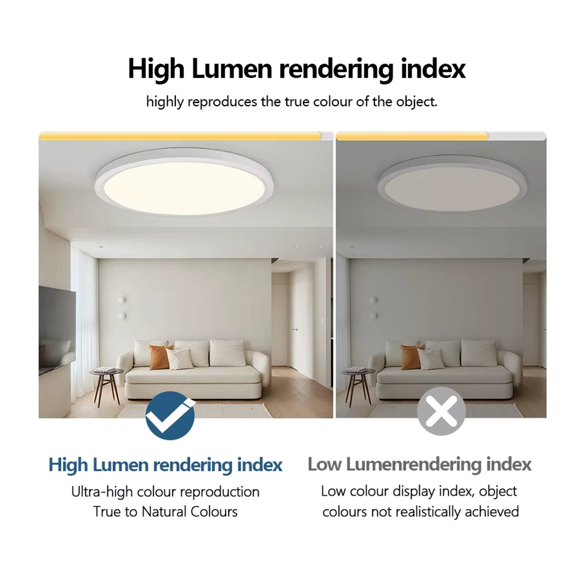 BENEWTON LED Deckenlampe in Schwarz, minimalistisches und modernes Design mit App-Fernbedienung, 45 W - Bild 4