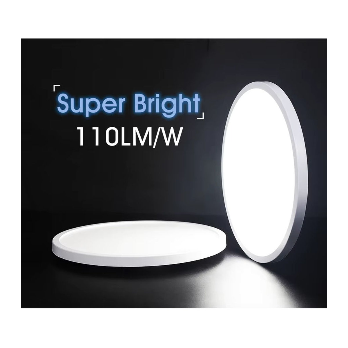BENEWTON LED Deckenlampe Schwarz Minimalistisch aus Acryl, 25 W, Ultradünne Runde Panel-Leuchte - Bild 2