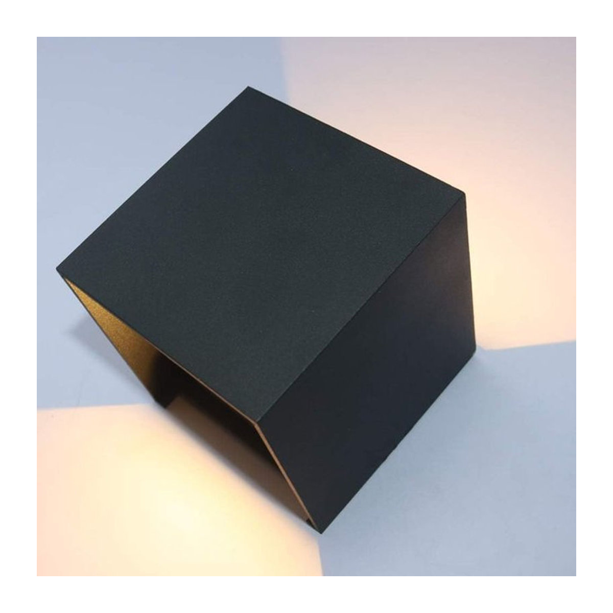 BENEWTON Moderne LED-Wandleuchte Schwarz Quadratisch 7 W für Außenbereich und Innenbereich - Bild 1