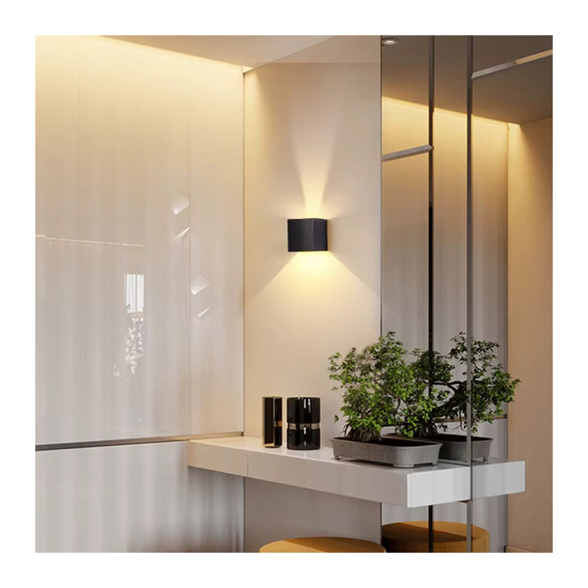 BENEWTON Moderne LED-Wandleuchte Schwarz Quadratisch 7 W für Außenbereich und Innenbereich - Bild 6