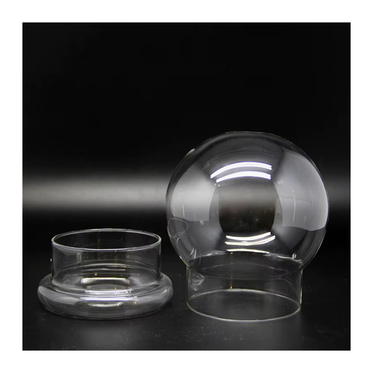 BenRussell Glas Terrarium Kugelförmige Mikrolandschaft Vase in Grün und Transparent, B/T/H: 16 x 12 x 12 cm - Bild 2