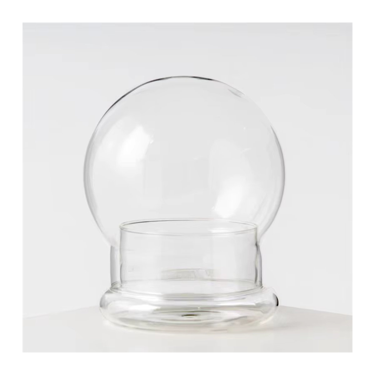 BenRussell Glas Terrarium Kugelförmige Mikrolandschaft Vase in Grün und Transparent, B/T/H: 16 x 12 x 12 cm - Bild 3