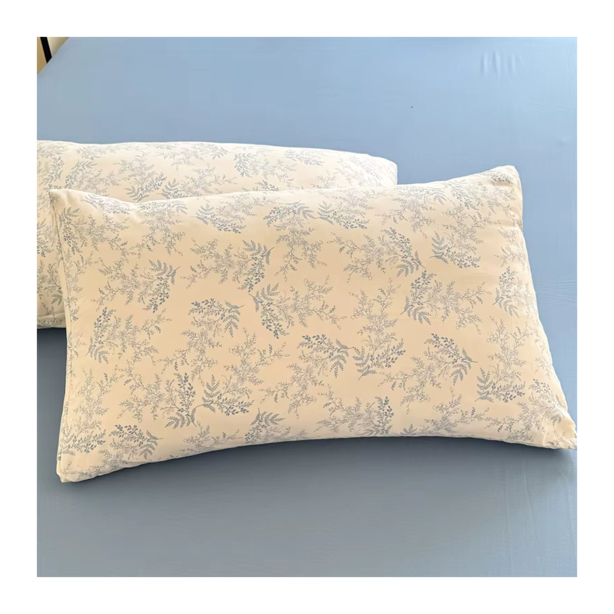 Bensonjoy Bettbezug-Set aus gewaschener Baumwolle im Blumenstil, Farbe: Weiß, B/H: 240 x 220 cm - Bild 3