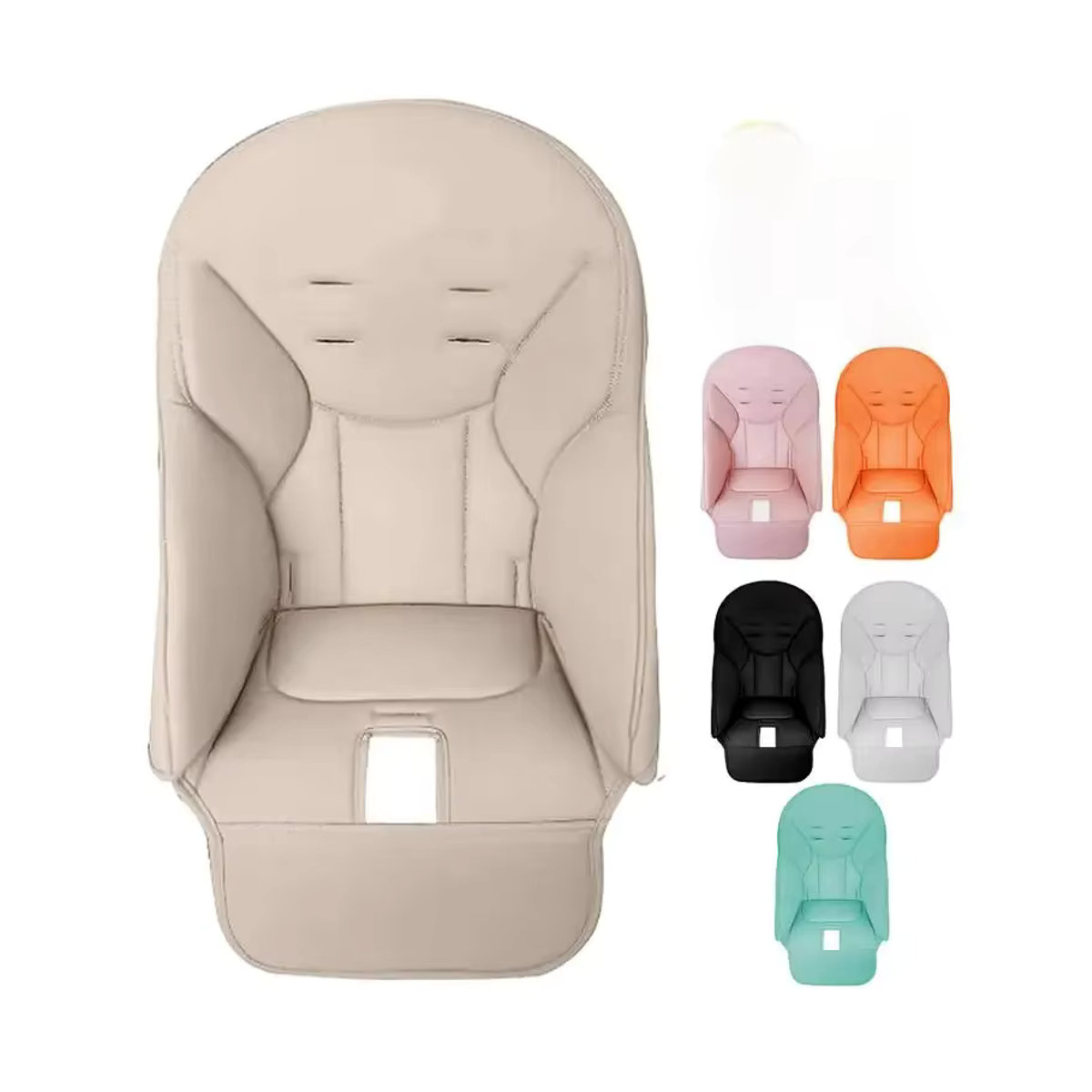 Bequemes Sitzpolster und Rückenlehnenkissen für Baby-Hochstühle in Blau und Beige - Bild 4