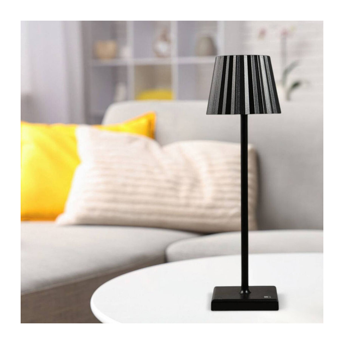 BERGNER LED-Tischleuchte in Schwarz, modern und minimalistisch, B/H: 11,6 x 38 cm - Bild 4
