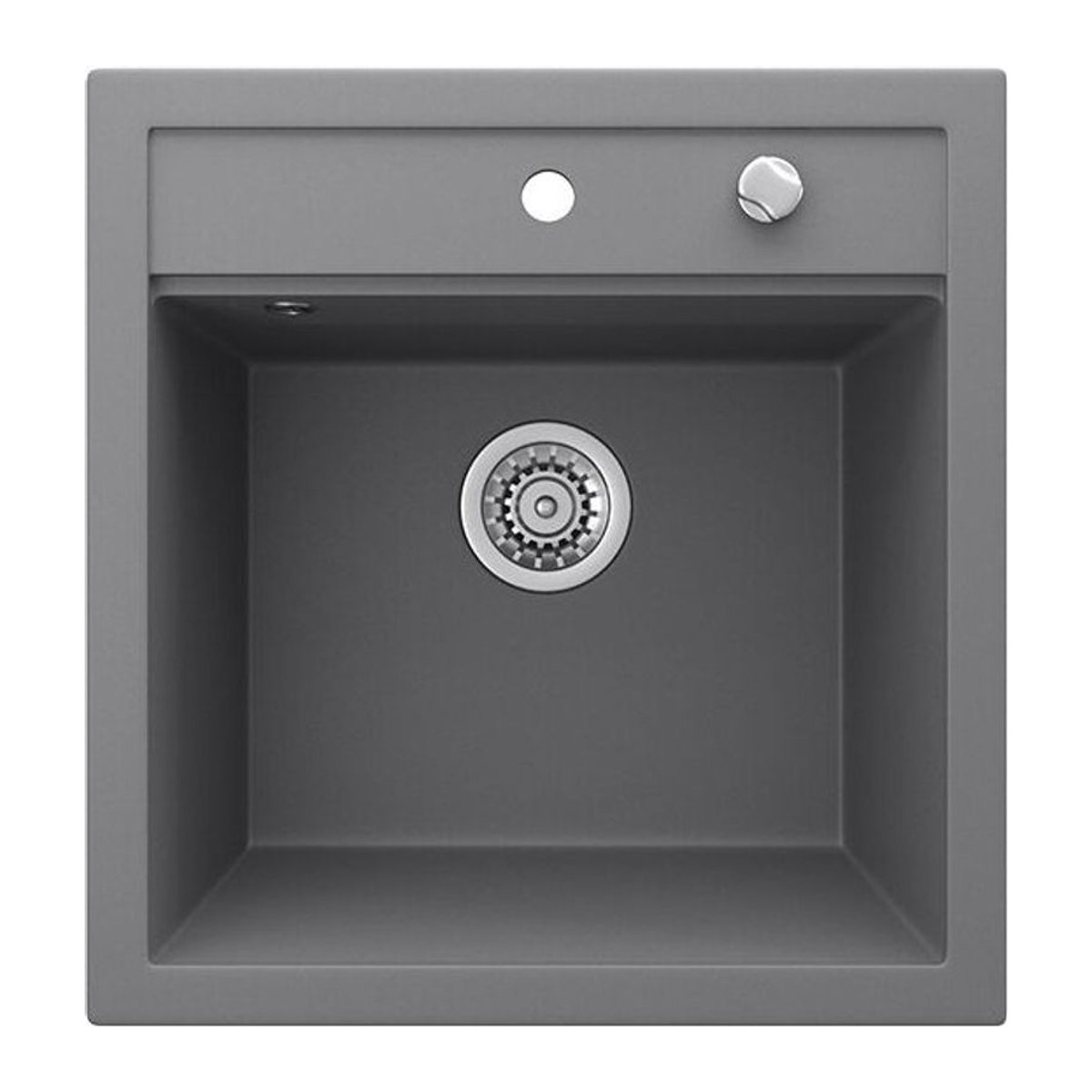 Bergström Granit Küchenspüle Einbauspüle Modern, Grau, B: 49 cm, T: 50 cm - Bild 2