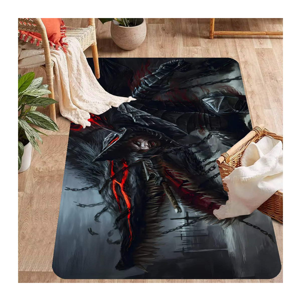 Berserk Comics Rutschfeste und wasserabsorbierende Badezimmermatte in Schwarz - Bild 3