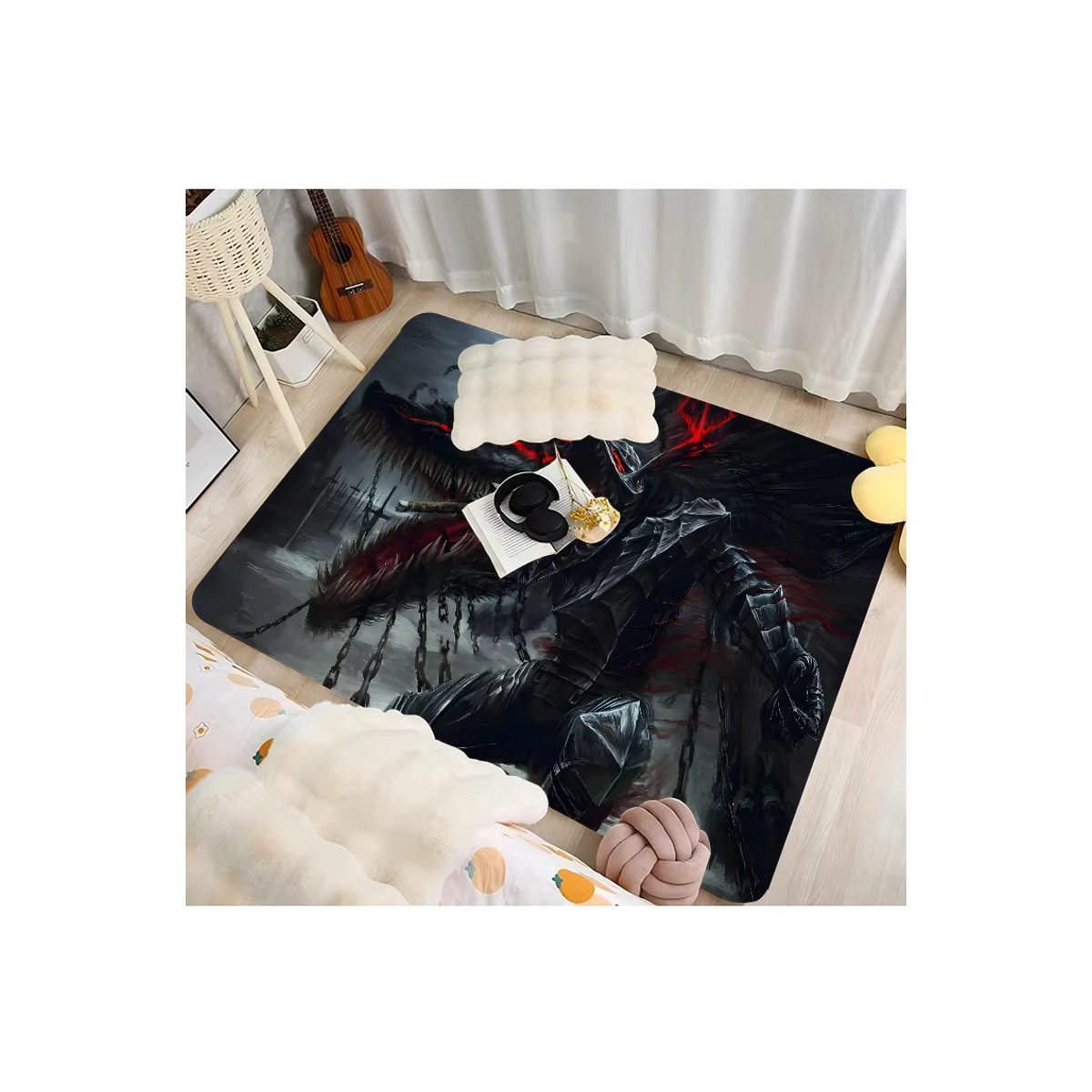 Berserk Comics Rutschfeste und wasserabsorbierende Badezimmermatte in Schwarz - Bild 7