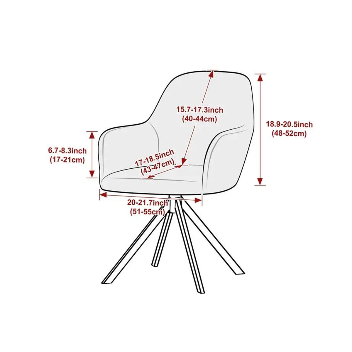 Bestbags Elastische Jacquard Esszimmerstuhlbezüge für Hocharmstühle und Bürostühle - Bild 1