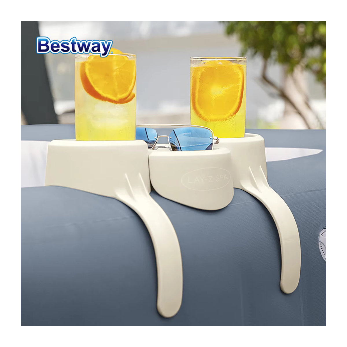 Bestway 60306 Becherhalter für Sommerpool und Winterspa mit doppeltem Verwendungszweck als tragbare Becherablage für Outdoor-Whirlpools und Spas - Bild 3