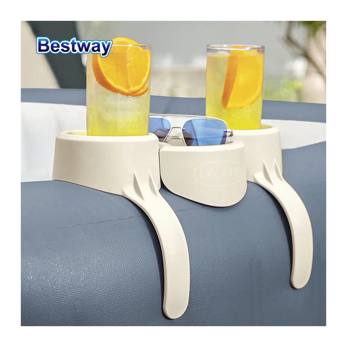 Bestway 60306 Becherhalter für Sommerpool und Winterspa mit doppeltem Verwendungszweck als tragbare Becherablage für Outdoor-Whirlpools und Spas - Bild 4