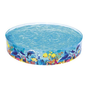 Bestway Fill 'N Fun Odyssey Planschbecken in Bunt aus Kunststoff, Durchmesser: 244 cm, Höhe: 46 cm