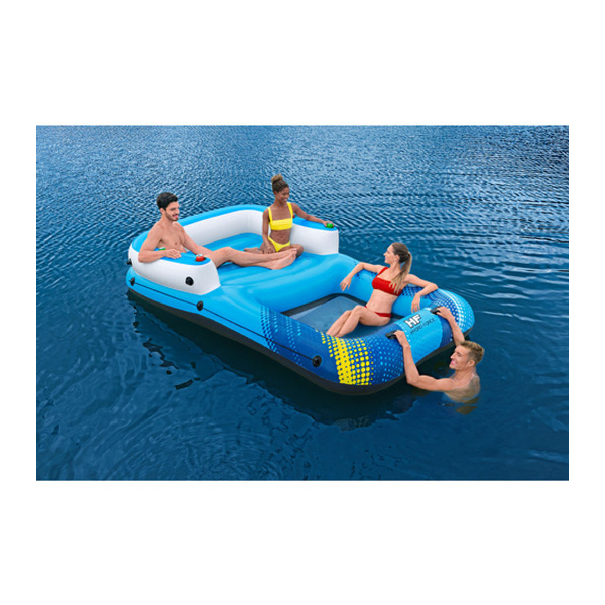 Bestway Hydro Force Summer Oasis Badeinsel für 4 Personen mit Sonnendach in Blau - Bild 2