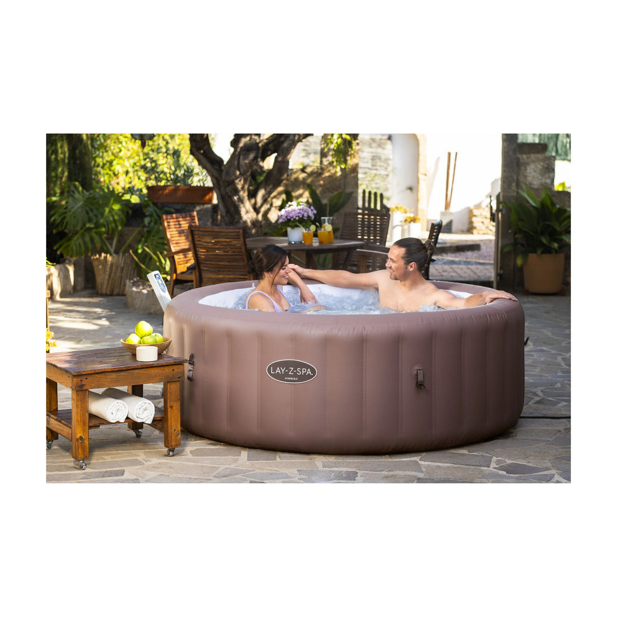 Bestway Lay-Z Spa Hawaii MaxHold Smart AirJet in Rosa, B: 196 cm, H: 71 cm - Bild 3