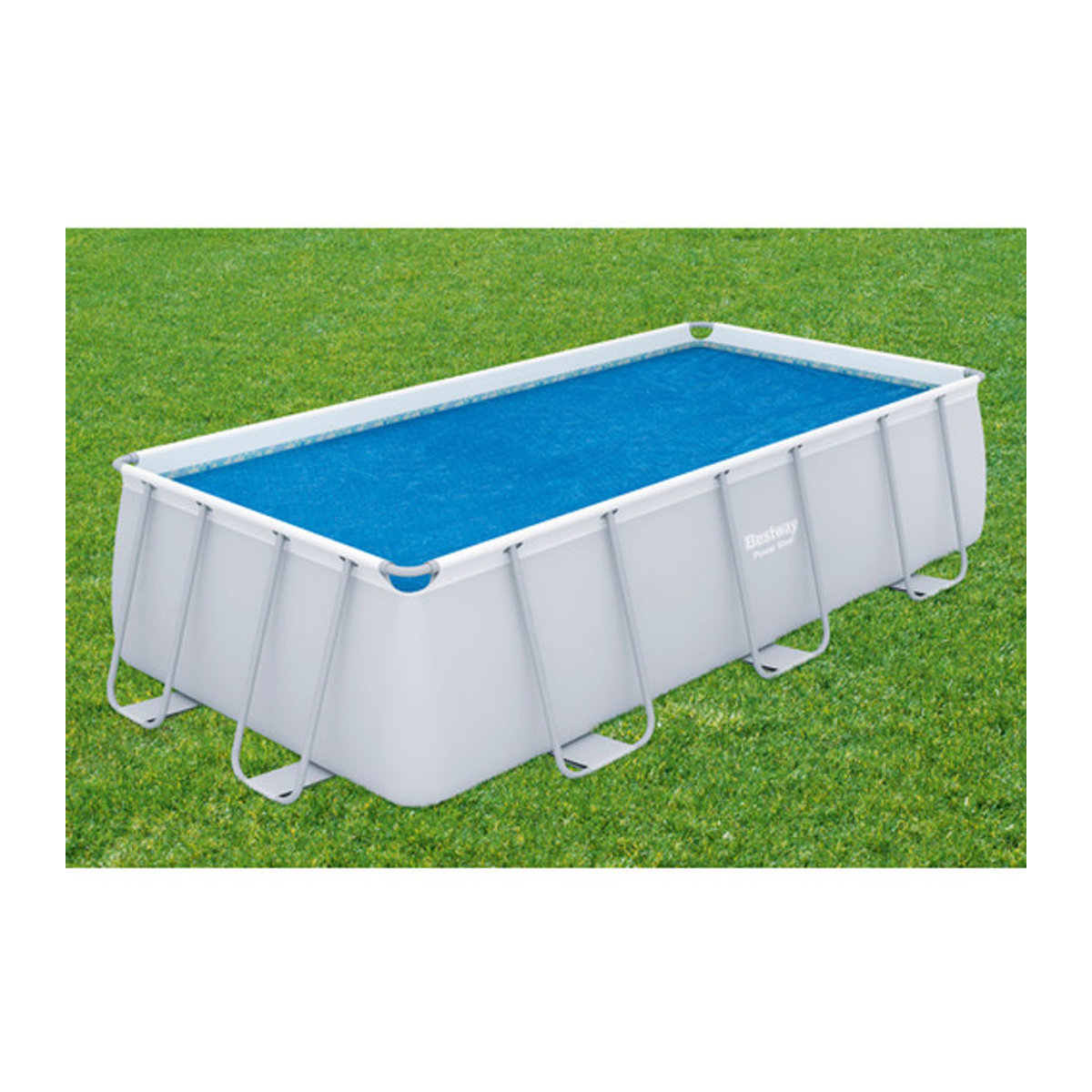 Bestway Poolabdeckung aus Kunststoff, Blau, B/L: 180 x 380 cm, eckig - Bild 1