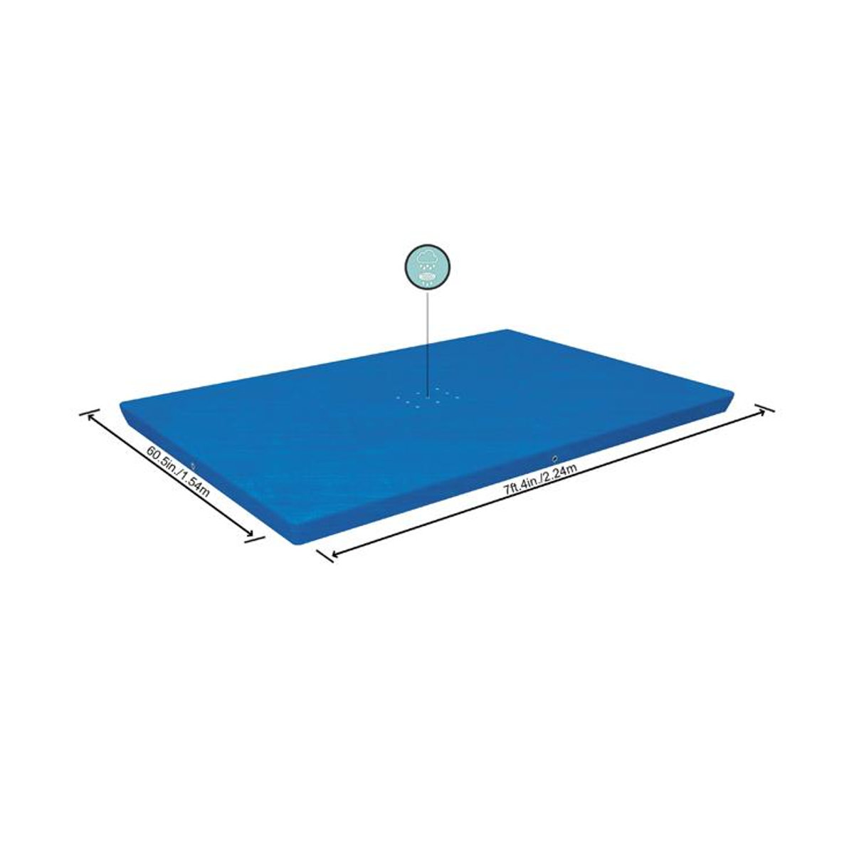 Bestway Poolabdeckung mit Gestell in Blau B: 221 cm, T: 150 cm - Bild 7