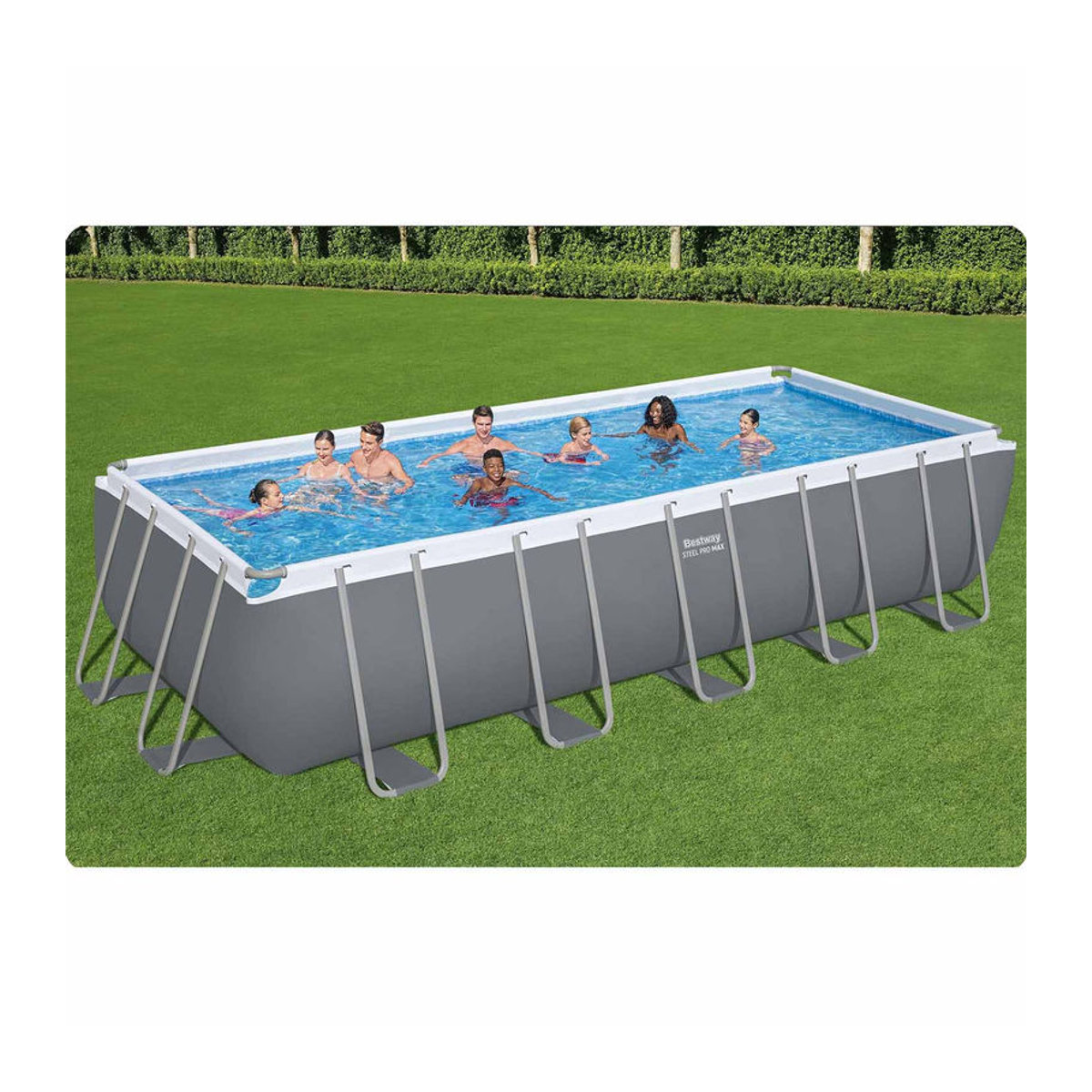 Bestway Rahmen-Gartenpool 12-in-1 in Blau aus Metall und Kunststoff B/T/H: 640 x 274 x 132 cm - Bild 5