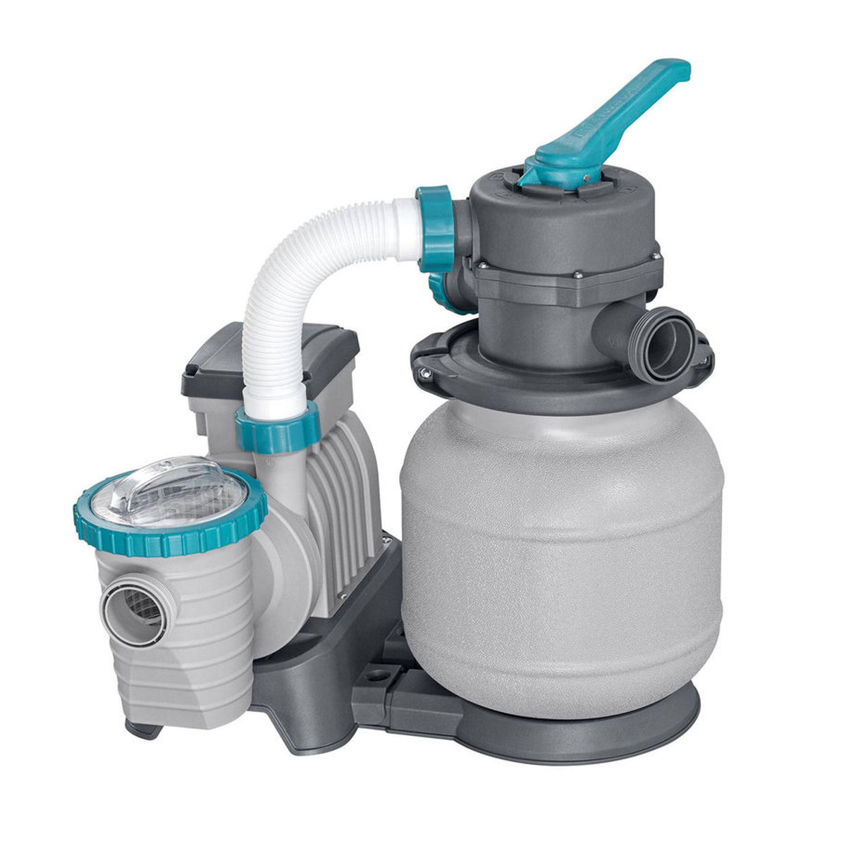 Bestway Sandfilterpumpe 6056 L/H mit 25 kg Sand in Grau - Bild 3