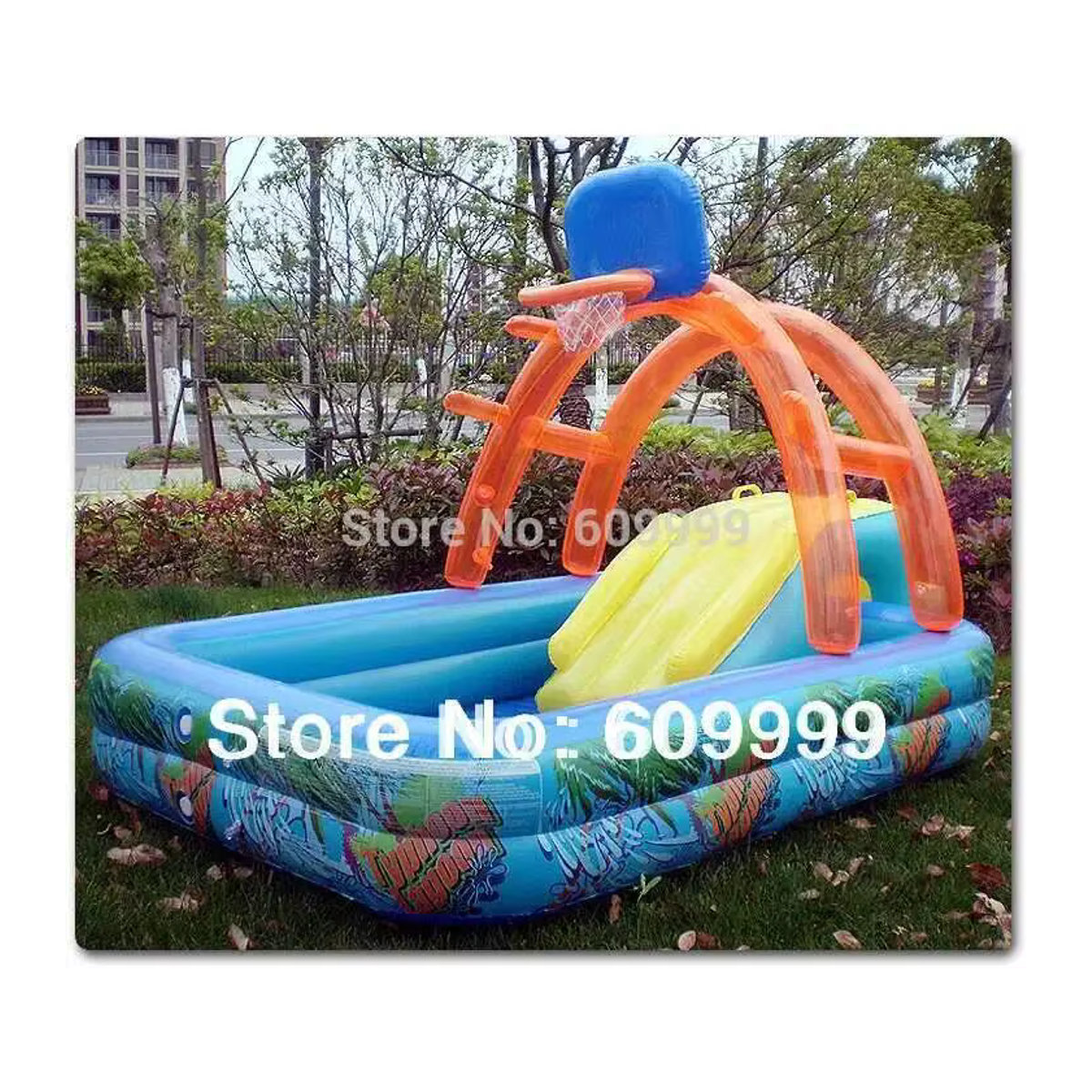 Bestway SS8010 Multifunktionales aufblasbares Planschbecken in Schlossform für Kinder, mehrfarbig - Bild 2