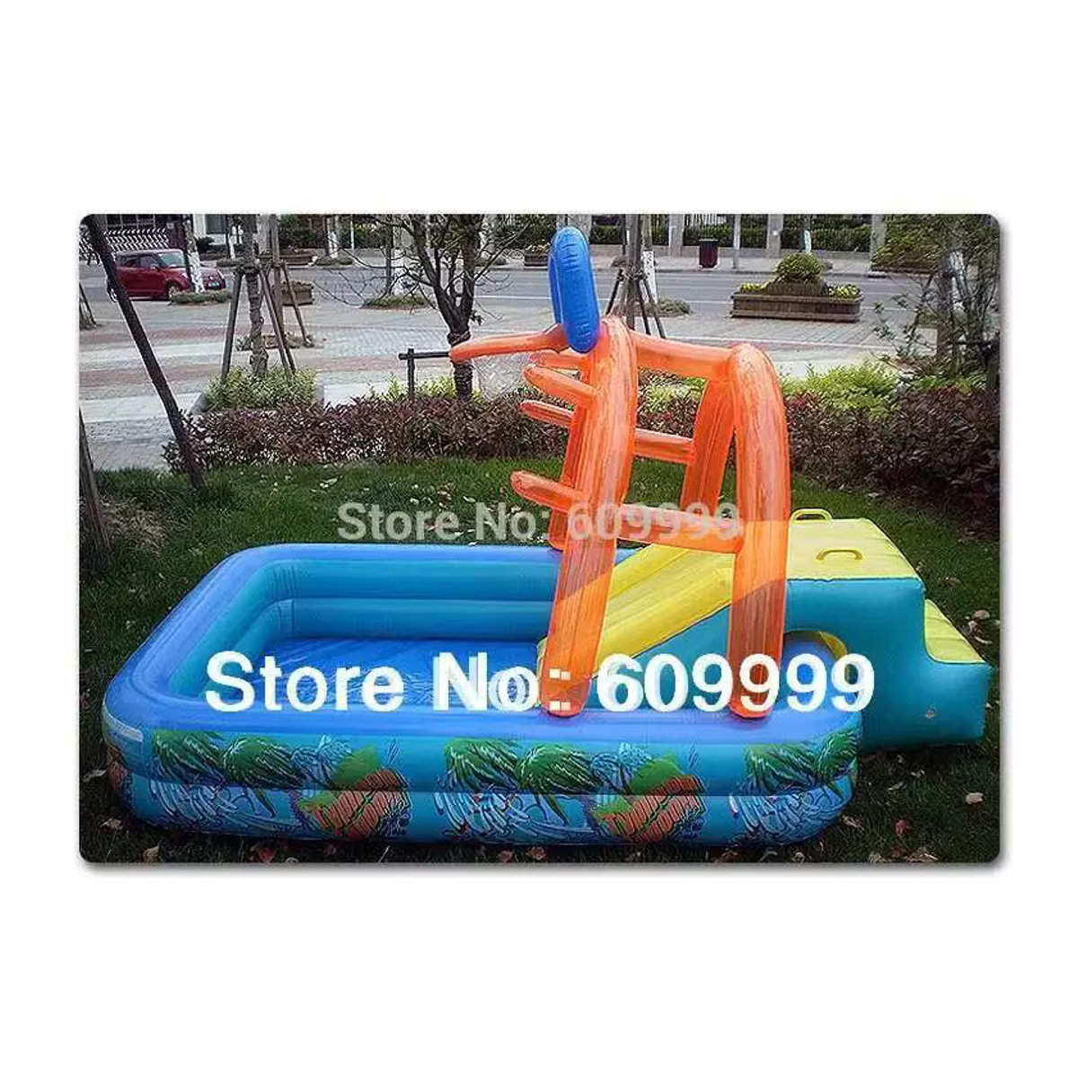 Bestway SS8010 Multifunktionales aufblasbares Planschbecken in Schlossform für Kinder, mehrfarbig - Bild 3