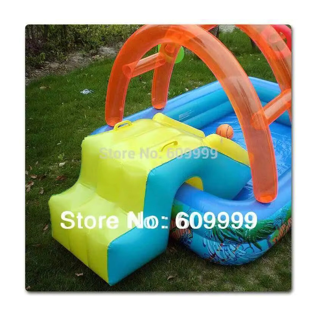 Bestway SS8010 Multifunktionales aufblasbares Planschbecken in Schlossform für Kinder, mehrfarbig - Bild 4