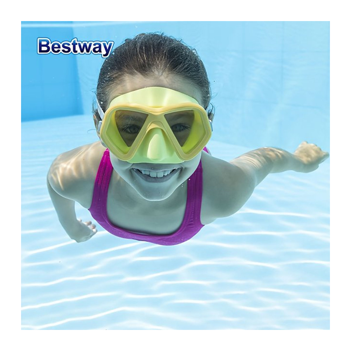 Bestway Taucherbrille mit Nasenmaske für Erwachsene in 3 Farben - Bild 1