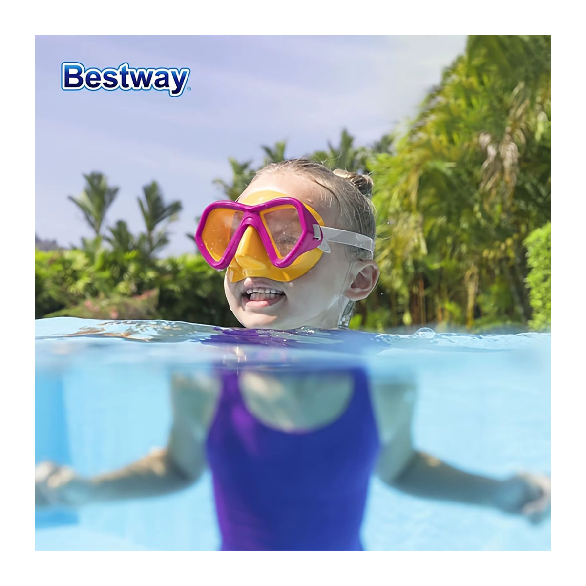 Bestway Taucherbrille mit Nasenmaske für Erwachsene in 3 Farben - Bild 2