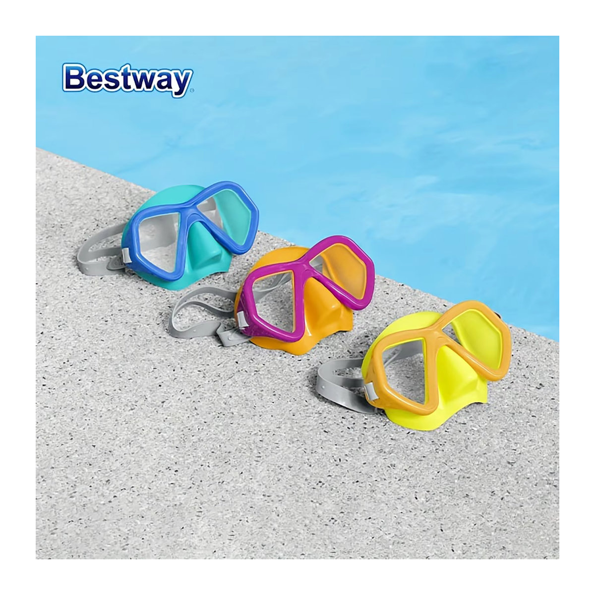 Bestway Taucherbrille mit Nasenmaske für Erwachsene in 3 Farben - Bild 4