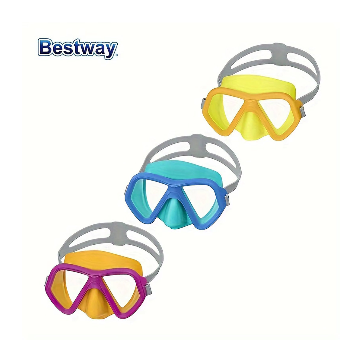 Bestway Taucherbrille mit Nasenmaske für Erwachsene in 3 Farben - Bild 5