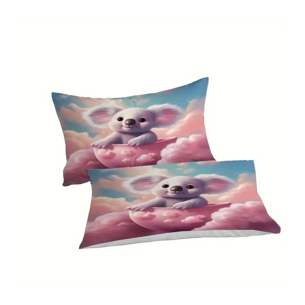 Bettwäsche Set mit Cartoon Koala Motiv von Binchi Fitness in Rosa, 2- oder 3-teilig, Bettbezug und Kissenbezug, B/H: 135 x 200 cm - Bild 2