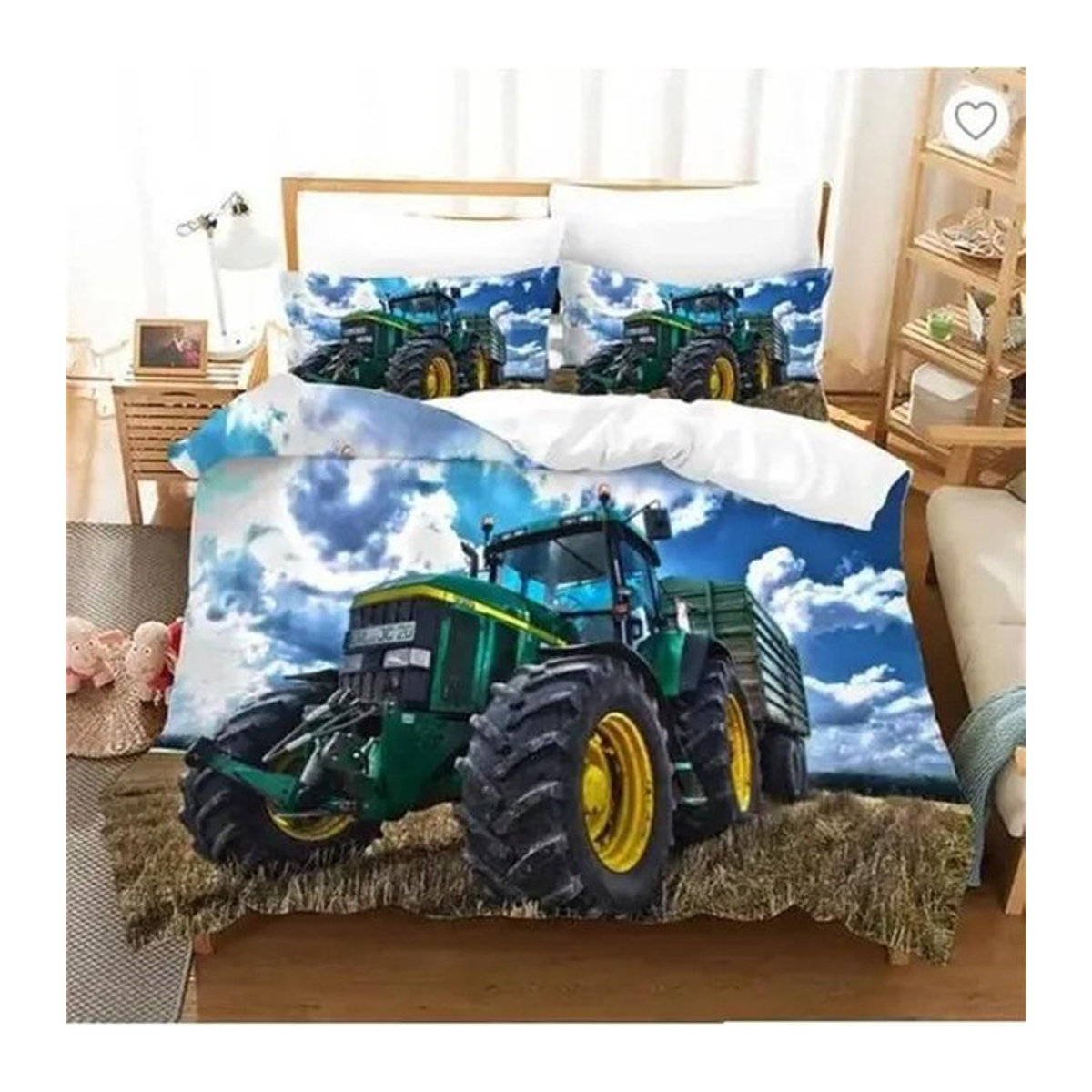 Bettwäsche Set mit Traktor-Motiv im 3D-Druck von JMG Household Supplies, mehrfarbig, B/H: 173 x 218 cm - Bild 1