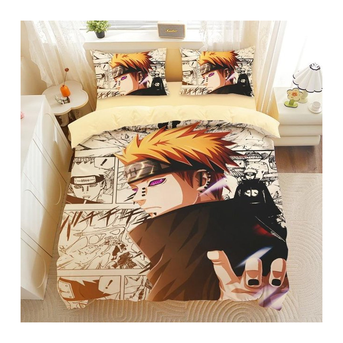 Bettwäsche-Set Naruto mit Kissenbezug für Einzelbetten von JMG Household Supplies, mehrfarbig, B/H: 135 x 200 cm - Bild 1