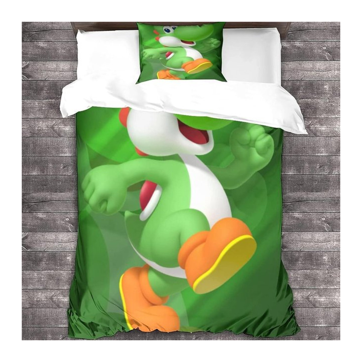 Bettwäsche Set Yoshi's Island von Potdemiel in Grün für Kinder und Erwachsene - Bild 1