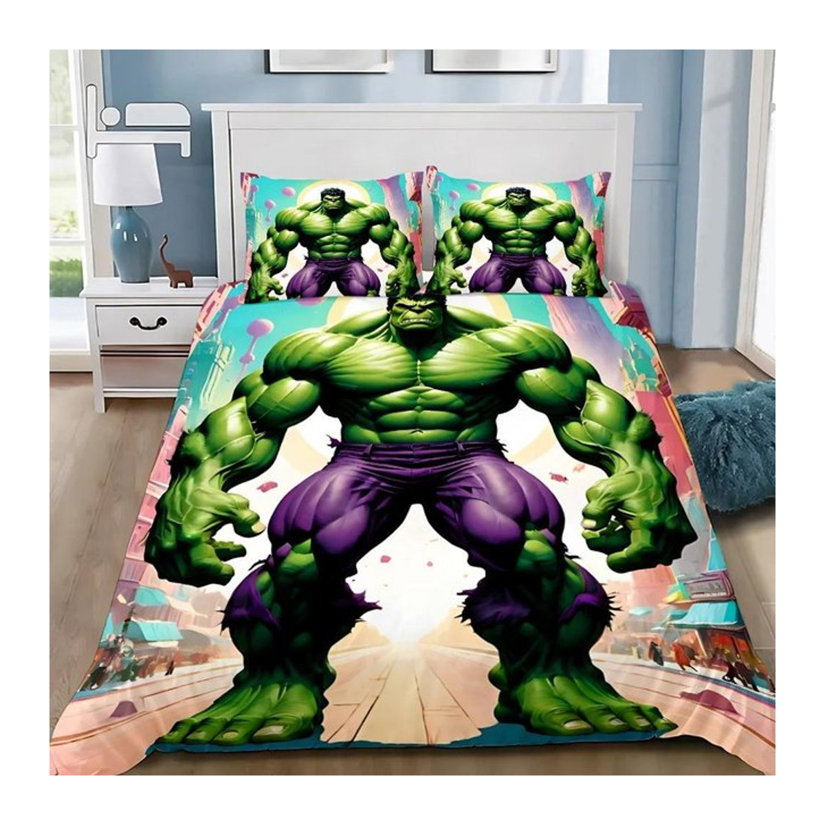 Bettwäscheset Die Hulks mit Bettbezug und Kissenbezug, mehrfarbig, B/H: 155 x 220 cm - Bild 1