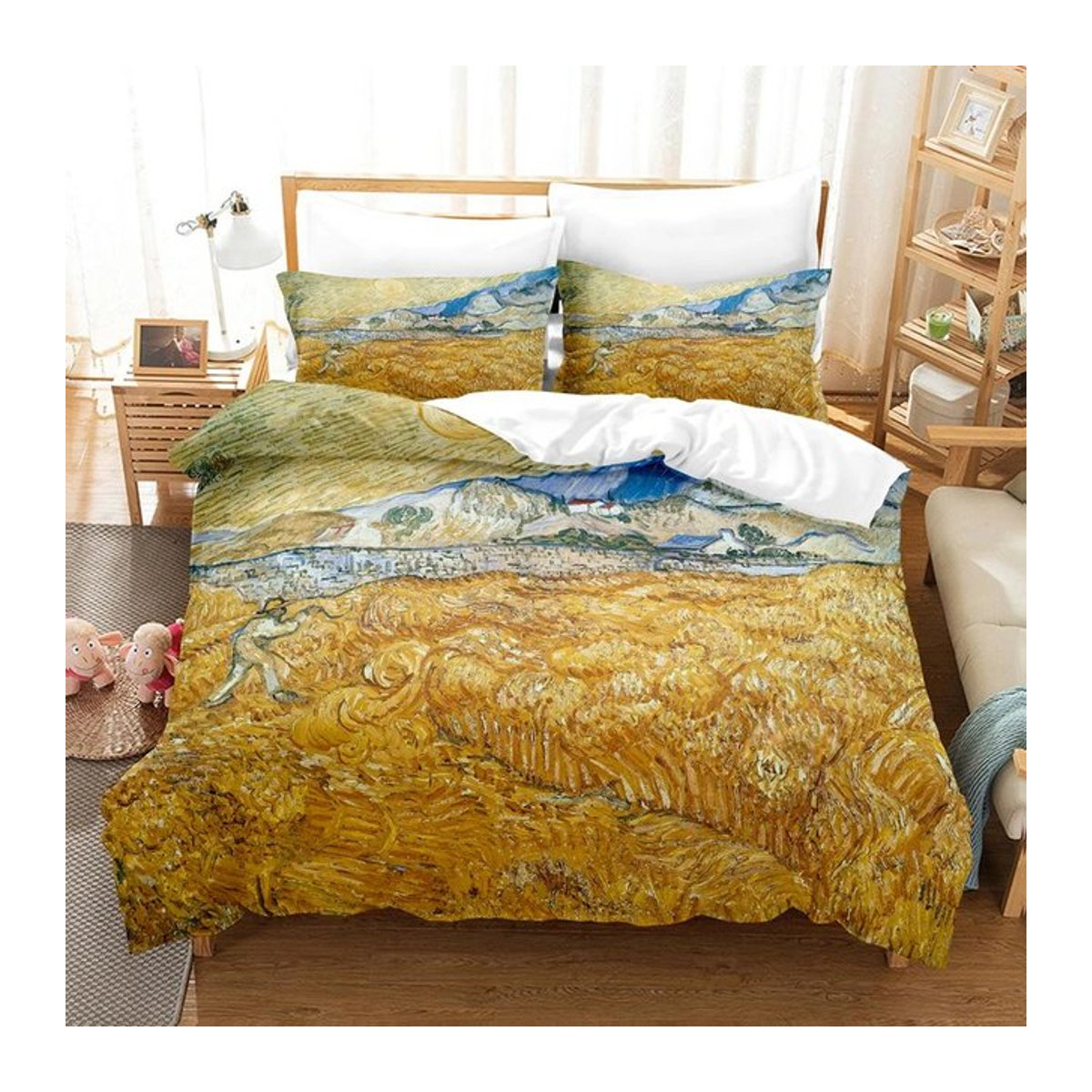 Bettwäscheset Van Gogh Ölgemälde von JMG Household Supplies in Gelb, Breite: 140 cm, Länge: 210 cm - Bild 1