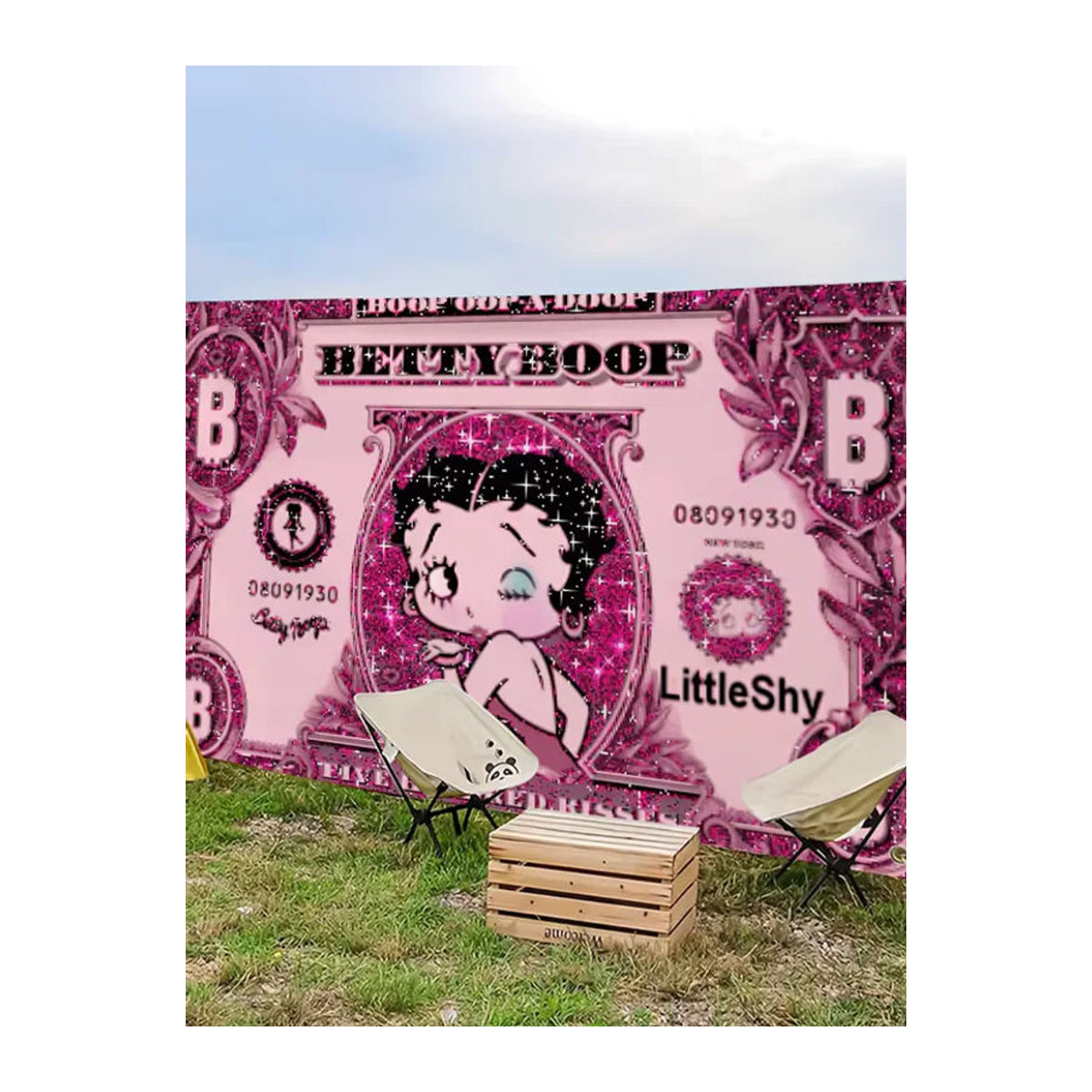 Betty Boop Cartoon Wimpel Dekoration aus Textil, mehrfarbig, B/H: 60 x 40 cm - Bild 7