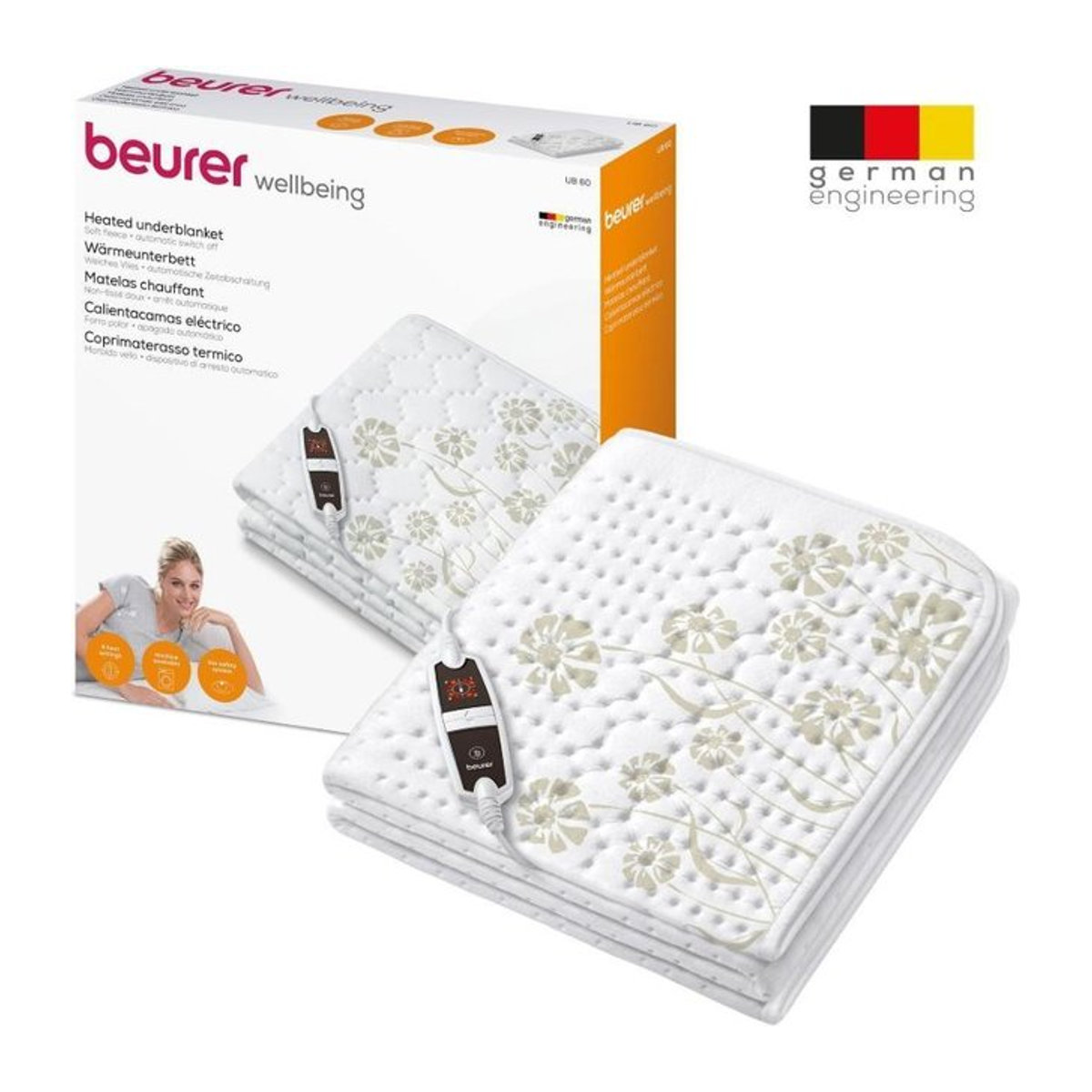 Beurer Wärmeunterbett UB 60 in Weiß mit 4 Stufen, 150 x 80 cm - Bild 1