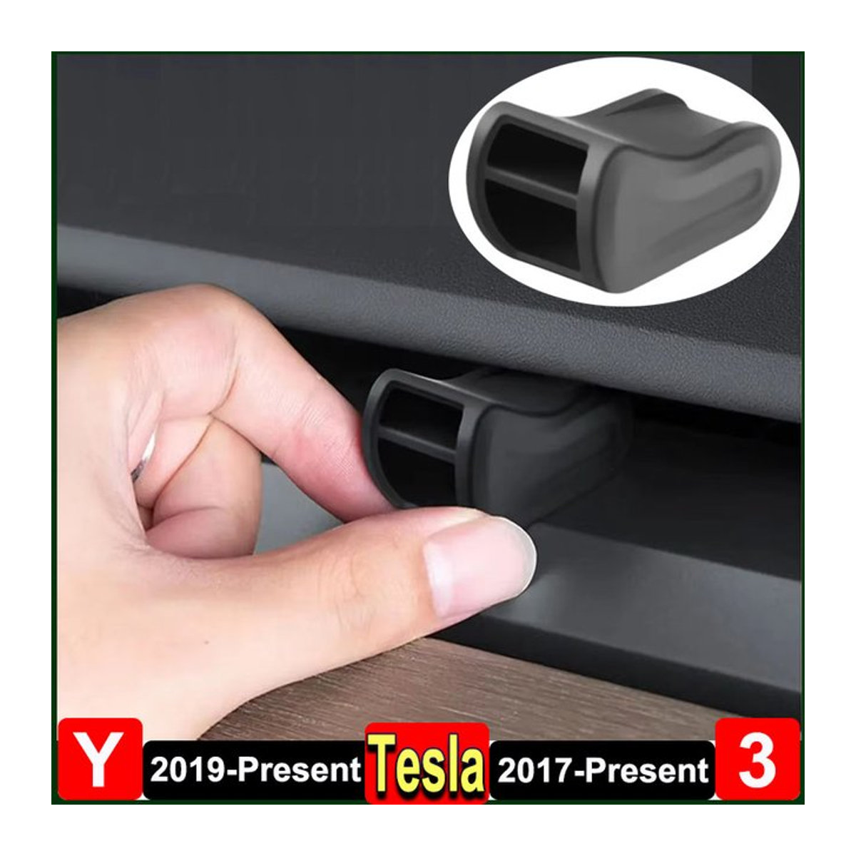 Beworth Aromatherapie Clip für Tesla Model Y Juniper 2025 und Model 3 in Schwarz - Bild 1